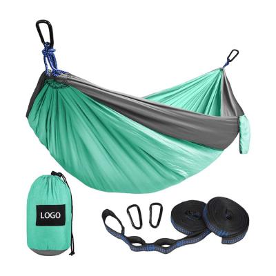 China Home Camping Mosquito Net Materials Traditional Custom Portable Hammock Recycled Sports Swing Outdoor Parachute Folding Nylon Hammock for sale