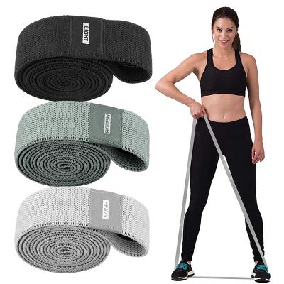 China 3 Pcs Home Cloth Resistance Bands Long Set Pull Up Aid Band Weight Training Resistance Yoga Gym Home Workouts for sale