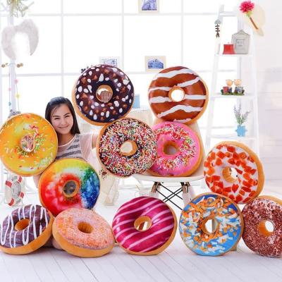 China Daily Life New Arrival 3D Printing Donut Pillow Home Decoration Cushions Donuts Plush Toys Cushion for sale