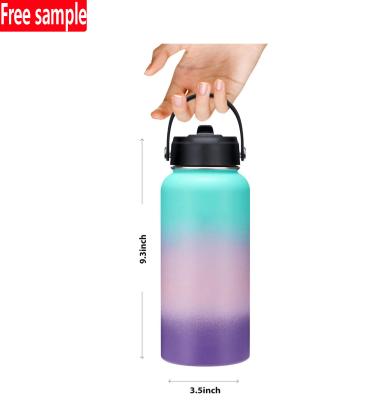 China Custom Logo Gradients Colors Outdoor Stainless Steel Water Bottle, BPA Free Sports Gym Insulated Water Bottle for sale