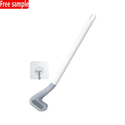 China Wall Mounted Toilet Brush 2022 New Design Silicone Golf WC Toilet Cleaning Brush and Holder Set with Holder for sale