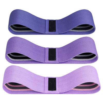 China Home Fitness Home Fitness Adjustable Hip Bands Home Fitness Cotton Fabric Material Cotton Training Power Logo Resistance Band Purple Circle Eco-Friendly for sale