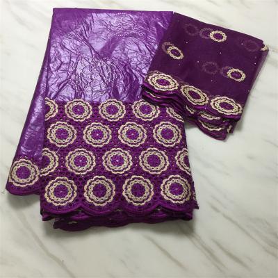 China Wholesale pure cotton fabric factory wholesale purple brocade fabric bazin riche brocade fabric anti-static bazin for party wedding dress for sale