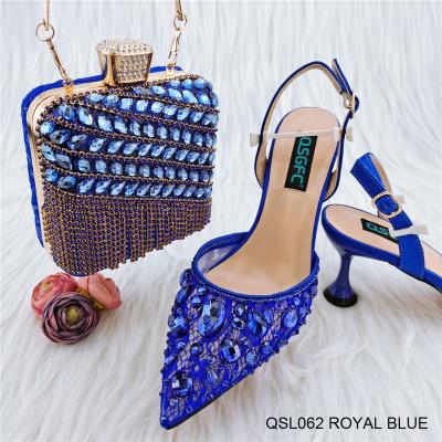 China Anti-Static African Nigeria Matching Shoes And Bag Set For Nigeria Nigeria Bag And Shoes Set Italian Ladies Designs Elegant Party for sale