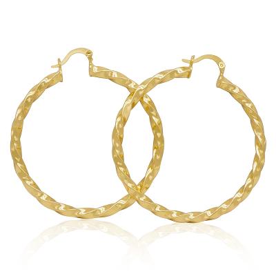 China CLASSIC High Quality 18K Gold Plated Fashion Jewelry Luxury Earrings Gold Simple Design For Party Girls for sale