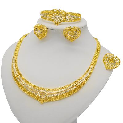 China Wholesale china real CLASSIC women factory costume accsesories 18k plated jewelry set for women gold italy jewelry for sale