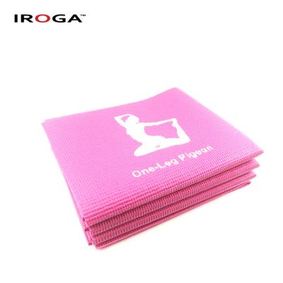 China Custom Yoga Iroga Fitness Pvc Yoga Mat Pvc Folding Material Foldable Mat for sale