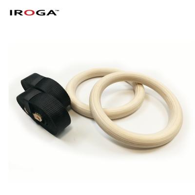 China Iroga Home Fitness Gym Wooden Gym Ring With Custom Logo for sale