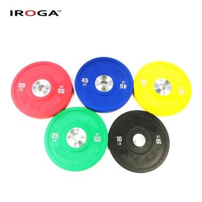 China Commercial Iroga Fitness Urethane Competition Weight Plate Bumper Plate for sale