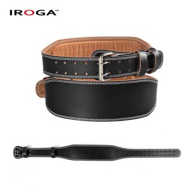 China 4 Inch PU Leather Weightlifting Unisex Dead Adult Iroga Fitness Lifting Up Belt With Adjustable Buckle for sale