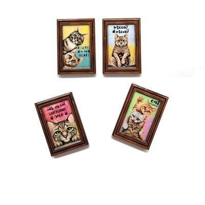 China Shape Wholesale Customized Decorative Glass Fridge Magnets Cat Fridge Magnet Sets for sale