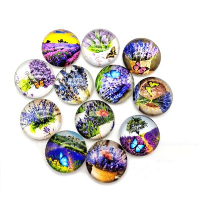 China Shape France Lavender Provence Fridge Magnet 3D Crystal Glass Tourist City Travel Strong Souvenir Collection Gift Fridge Sticker for sale