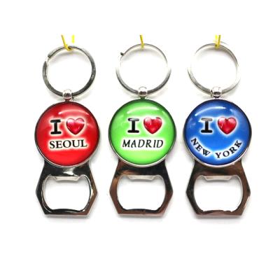 China Custom Beer Glass Bottle Opener Key Chain Maker Key Chain for sale