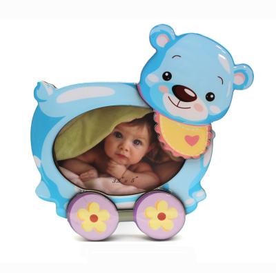 China Decorative Medium Size Cute Cartoon Wooden Photo Picture Frame for Baby Boy and Girls for sale