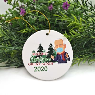 China joe biden christmas ornament 2020 christmas decroation personalize christmas ornaments cartoon hanging ornament for christmas joe biden trump for sale