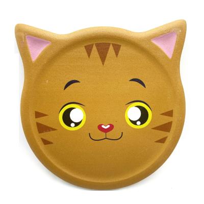 China Christmas Day Decorative Custom Design Wholesale Shape Sublimation Ceramic Cat Coasters With Cork for sale