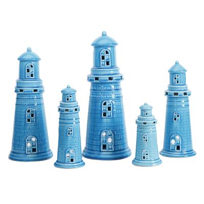 China Europe lighthouse ceramic ceramic fish decorative ornaments for home decor for sale