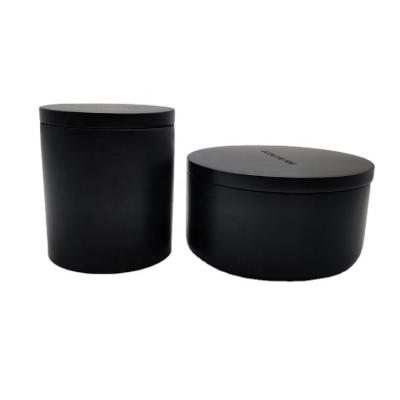 China Water proof; Heat resistant; Corrosion Perfume Oil Candle Resistance Heat Resistant Big Empty Black Concrete Jar With Lid for sale