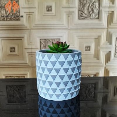 China Flowerpot Nordic Nordic Style G Pots Water Proof Cement Geometry Minimalist Flower Pot for sale