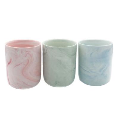 China Water proof; Heat resistant; Wholesale Corrosion Resistance Perfume Oil Rose Candle Holder Blue Green Marble White Ceramic for sale