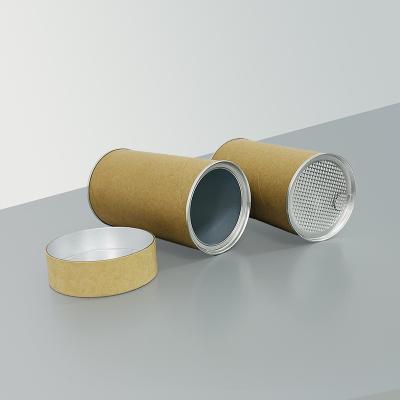 China Food Grade Biodegradable Biodegradable Tea Cylinder Packaging Custom Kraft Paper Tube Round for sale