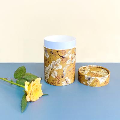 China Biodegradable Custom Soy Wax Round Candle Box Cylinder Cardboard Packaging Canister for sale