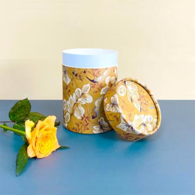 China Biodegradable Custom Soy Wax Round Candle Box Cylinder Cardboard Canister Packaging Paper Tube for sale