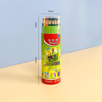 China Biodegradable Color Paper Custom Pencil Tube Art Paper Packaging Tube With PVC Lid for sale