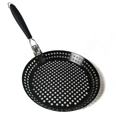 China High Quality Non-Stick Coating Detachable Handle BBQ Accessory Viable BBQ Grilling Amazing BBQ Pan For Outdoor Grill for sale