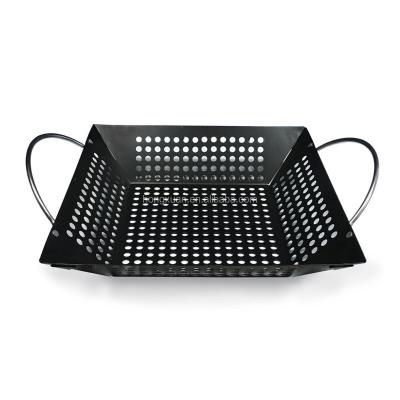 China Free Sample Easily Cleaned Non-Stick Coating BBQ Pan BBQ Grilling Basket BBQ Accessories For Outdoor Grill for sale