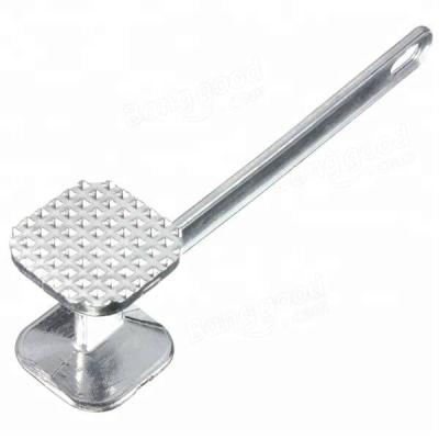 China Durable Double Side Aluminum Alloy Meat Tenderizer Mallet Steak Hammer Kitchen Pounder Tool for sale