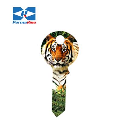 China Copper Locksmith Supplier Customized Patterns Color Key Blanks for sale