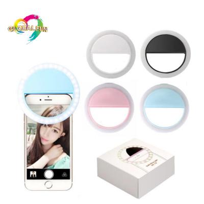 China LED Selfie Ring Light Battery Rechargeable Ring Lamp For Phone Ipad Smart Makeup Ring Fill Light HY101 for sale