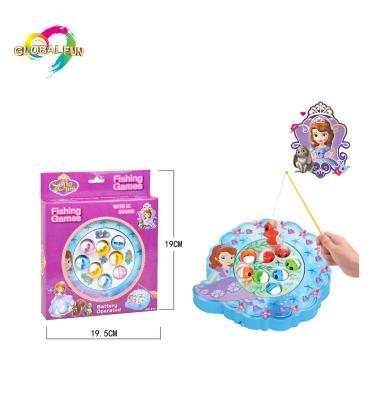 China Plastic Battery Operated Fishing Magnetic Electric Girl's Fish Games Toys Fun Set Inside With Kids Toys for sale