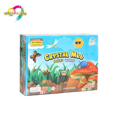 China Multicolors Funny Mud Bug Mud Super Soft Non-sticky Fluffy Mud Strain Stress Relieve Crystal Mud Clay Kids Play Toy HY1912 for sale