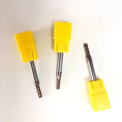 China CNC Tungsten Carbide 4 Flute Square End Mill HSS Machining Solid Cutter Hrc 65 3mm for sale