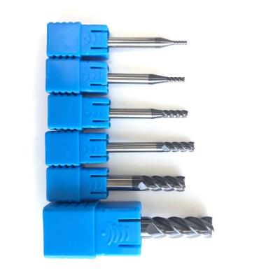 China Hrc55 4 Machining CNC Milling HNT Flutes Solid Carbide Square End Mill Cutters hss for sale