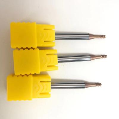 China HRC70 HSS 2mm cnc endmill tools radius milling corner end mills for sale