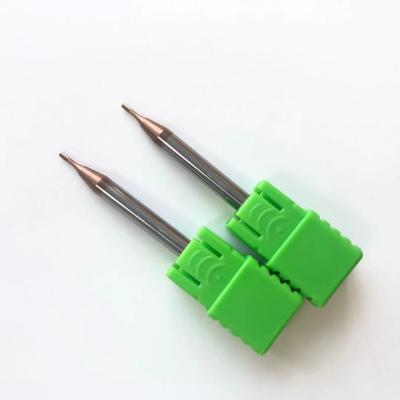 China CNC tungsten carbide endmill HRC70 1mm carbide corner radius milling end mills 4flutes machining end mills for steel cutter for sale