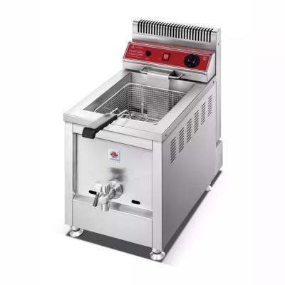 China Easy To Use Lgp Gas18 Liter Kitchen Equipment Single Basket Countertop Gas Commercial Donut Chips Open Fryer for sale