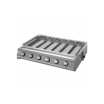 China Can Grill A Variety Of Foods Restaurant Kitchen Equipment Commercial Stainless Steel Gas Barbecue Stove for sale