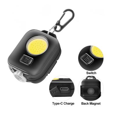 China USB LED Flashlight Mini LED Game Work Pocket Light Head Chained Light Corkscrew Outdoor Rechargeable Light 8 Modes Small for sale