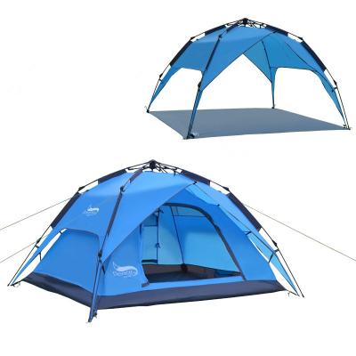 China Hot Selling Outdoor Automatic Tent 3-4 Person Camping Tent Straight Tying Type for sale