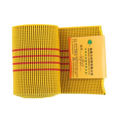 China 40%PP+50%rubber+10%PET yellow elastic furniture accessory 8cm belt for sofa fabric for sale