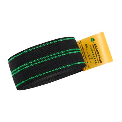 China 40%PP+50%rubber+10%PET 5cm black elastic belt for sofa furniture webbing for sale