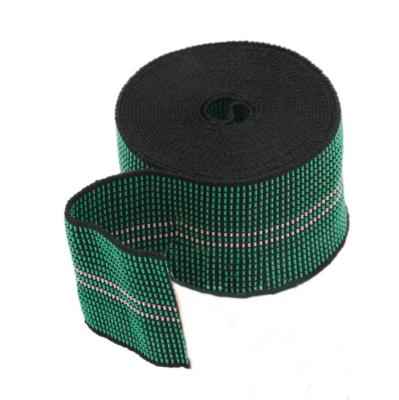 China Green Elastic Band Sofa Strap Wholesale Goods Customized Elastic Sofa Belt for sale