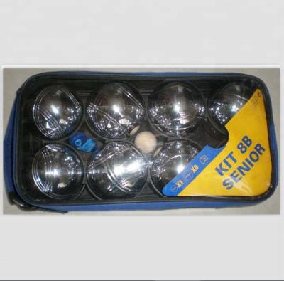 China Eco - Friendly Classic Petanque Ball Set 8pcs To Chrome Plated Bocce Balls Set for sale