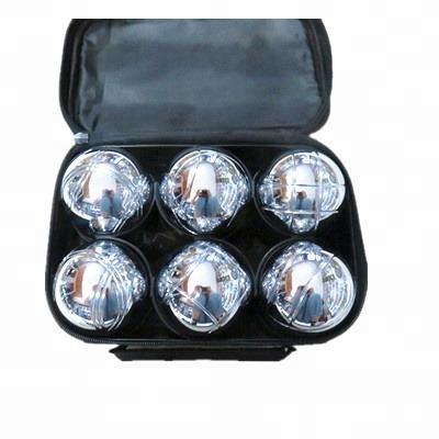 China Eco-Freindly Eco-Friendly Chrome Plated Bocce Ball Set Boules Petanque Set for sale