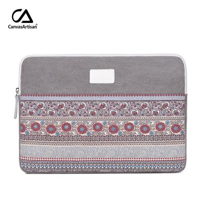 China Fashion Wholesale Slim Waterproof Protective Bag High Quality National Style In Canvas Laptop Sleeve Running Case for sale