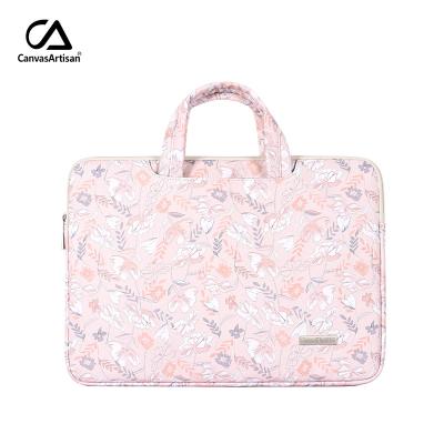 China Fashion In Stock Slim Waterproof PU Notebook Bag 13 Inch Laptop Sleeve With Handle for sale